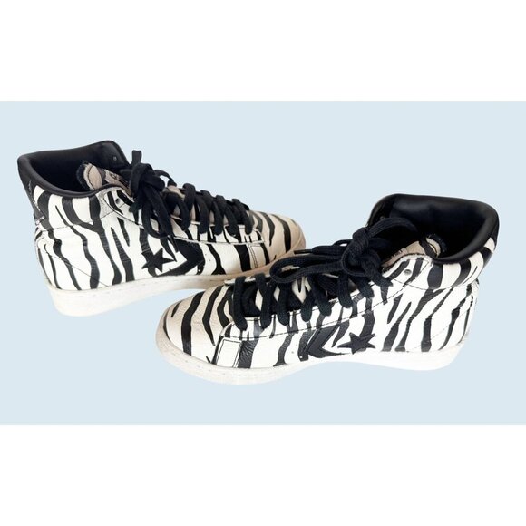 CONVERSE Retro Unisex Pro Leather Zebra Print Hi Top Sneaker Sz M 4 / W 5.5 - Picture 6 of 7